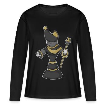 Chess Piece Bishop Chess - Women's Premium Organic Long Sleeve Shirt - black - Front - Julia (174cm)