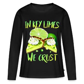 Amateurs de gâteaux au citron vert et boulangers - T-shirt manches longues Premium bio Femme - noir - Devant - Julia (174cm)