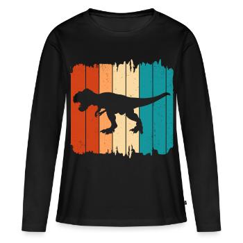 T-Rex - Women's Premium Organic Long Sleeve Shirt - black - Front - Julia (174cm)
