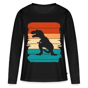 T-Rex - Women's Premium Organic Long Sleeve Shirt - black - Front - Julia (174cm)