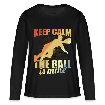 Dicton Catcher - T-shirt manches longues Premium bio Femme - noir - Devant - Julia (174cm)