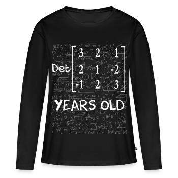 18e anniversaire 18 ans déterminant de matrice - T-shirt manches longues Premium bio Femme - noir - Devant - Julia (174cm)