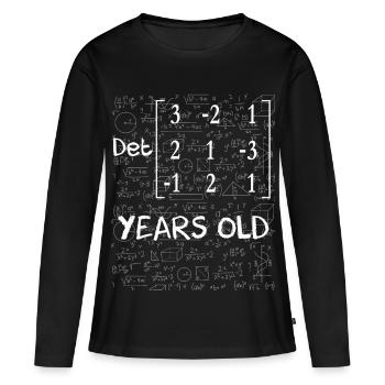 24e anniversaire 24 ans déterminant de matrice - T-shirt manches longues Premium bio Femme - noir - Devant - Julia (174cm)