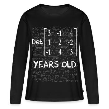 67e anniversaire 67 ans déterminant de matrice - T-shirt manches longues Premium bio Femme - noir - Devant - Julia (174cm)