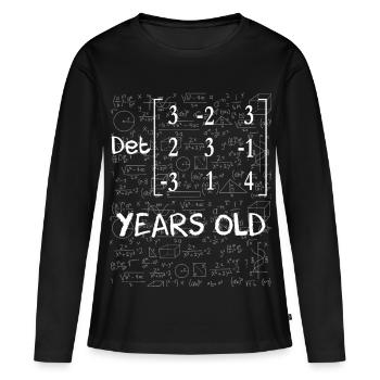 82e anniversaire 82 ans déterminant de matrice - T-shirt manches longues Premium bio Femme - noir - Devant - Julia (174cm)