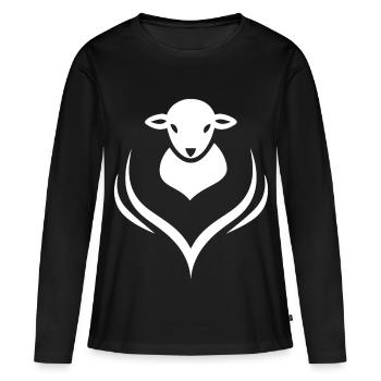 Lamb Lamb Sheep Shepherd - Women's Premium Organic Long Sleeve Shirt - black - Front - Julia (174cm)