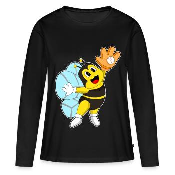 Gant de baseball Bee Baseball - T-shirt manches longues Premium bio Femme - noir - Devant - Julia (174cm)