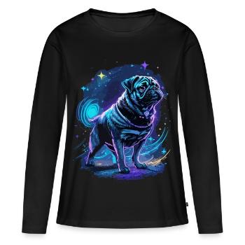 Carlin Magie de Minuit - T-shirt manches longues Premium bio Femme - noir - Devant - Julia (174cm)