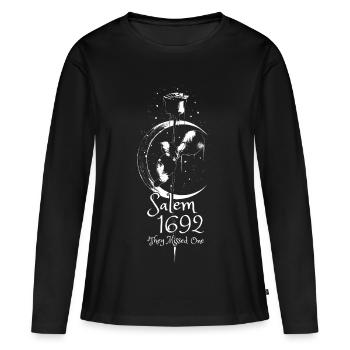 Salem 1692 Ils ont manqué le procès d’une sorcière de la rose de lune - T-shirt manches longues Premium bio Femme - noir - Devant - Julia (174cm)