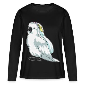 Voile de mariée perroquet mariage - T-shirt manches longues Premium bio Femme - noir - Devant - Julia (174cm)
