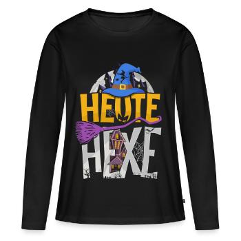 Karneval Kostüm Hexe lustiger Kostümersatz - Frauen Premium Bio Langarmshirt - Schwarz - Vorne - Julia (174cm)