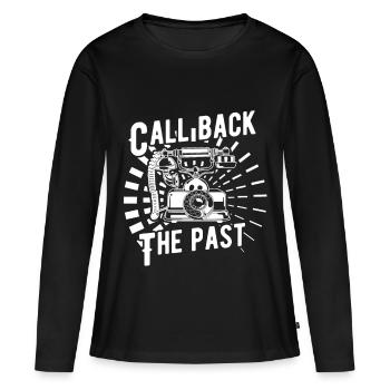Bringing back the past - Women's Premium Organic Long Sleeve Shirt - black - Front - Julia (174cm)
