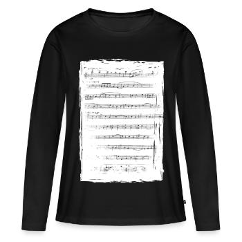 Sheet of music - Women's Premium Organic Long Sleeve Shirt - black - Front - Julia (174cm)