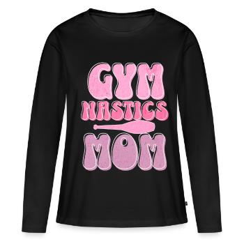 Gymnastique Mère Gymnastique Drôle de dicton Mères - T-shirt manches longues Premium bio Femme - noir - Devant - Julia (174cm)