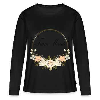 Team Mariée - T-shirt manches longues Premium bio Femme - noir - Devant - Julia (174cm)