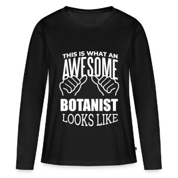 Botanique, Botanique Botanique - T-shirt manches longues Premium bio Femme - noir - Devant - Julia (174cm)