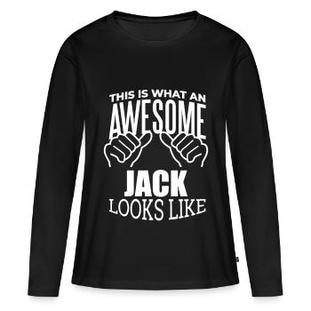 Jack Jack Jack - Frauen Premium Bio Langarmshirt - Schwarz - Vorne - Julia (174cm)