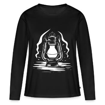 Croquis de lanterne - T-shirt manches longues Premium bio Femme - noir - Devant - Julia (174cm)