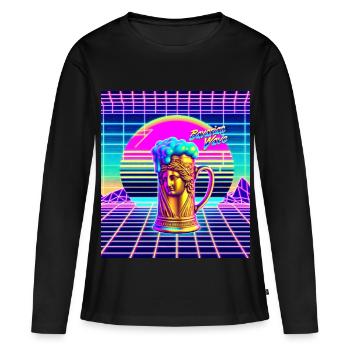Bavarian Retro Design Folk Festival Cadeau Bière - T-shirt manches longues Premium bio Femme - noir - Devant - Julia (174cm)