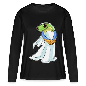 Robe de mariée Grenouille Mariage - T-shirt manches longues Premium bio Femme - noir - Devant - Julia (174cm)