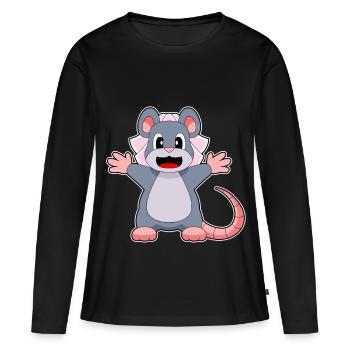 Souris Voile de mariée mariage - T-shirt manches longues Premium bio Femme - noir - Devant - Julia (174cm)