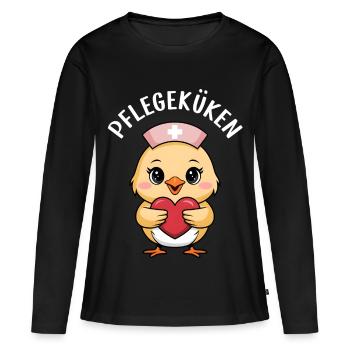 Nursing chick Nurse geriatric nurse chick - Women's Premium Organic Long Sleeve Shirt - black - Front - Julia (174cm)