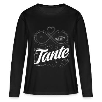 Bald Tante - Werdende Tante - Zukünftige Tante - Frauen Premium Bio Langarmshirt - Schwarz - Vorne - Julia (174cm)