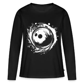 Boule de bowling - T-shirt manches longues Premium bio Femme - noir - Devant - Julia (174cm)
