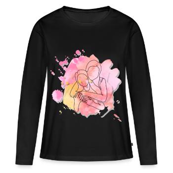 Favorite person - Sister's love - Women's Premium Organic Long Sleeve Shirt - black - Front - Julia (174cm)