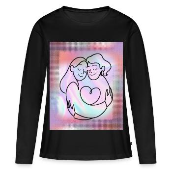 Favorite Human-Mother-Daughter-Sister-Girlfriend - Women's Premium Organic Long Sleeve Shirt - black - Front - Julia (174cm)