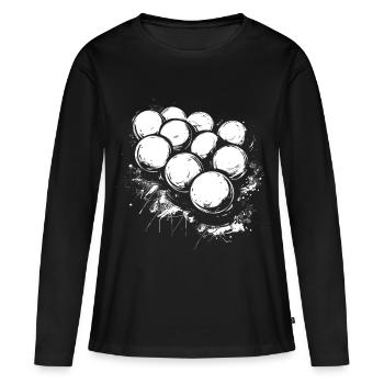 Boules de billard Gaffiti - T-shirt manches longues Premium bio Femme - noir - Devant - Julia (174cm)