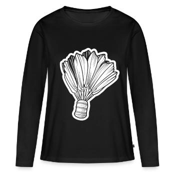 Volant - T-shirt manches longues Premium bio Femme - noir - Devant - Julia (174cm)