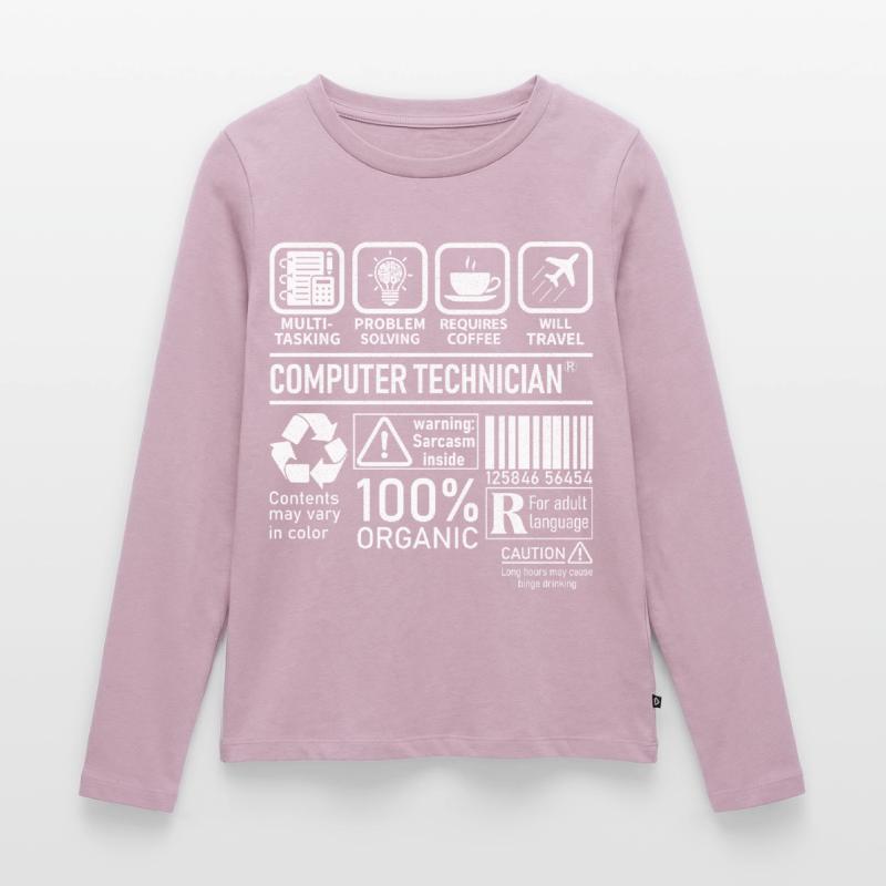 Computer Technician multi tasking problem solving Frauen Premium Bio Langarmshirt