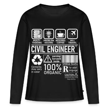 Civil Engineer multi tasking problem solving - Frauen Premium Bio Langarmshirt - Schwarz - Vorne - Julia (174cm)