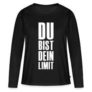 Vous êtes votre limite pour le démarrage d’un entrepreneur - T-shirt manches longues Premium bio Femme - noir - Devant - Julia (174cm)