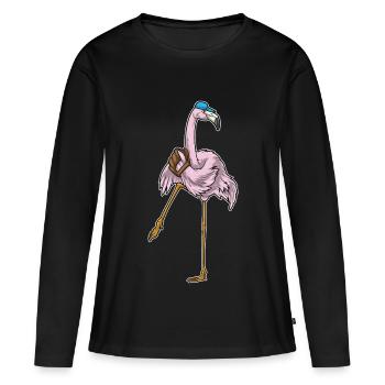 Flamingo Baseball Gant de baseball - T-shirt manches longues Premium bio Femme - noir - Devant - Julia (174cm)