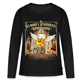 HIMMELFAHHRTS KOMMANDO - Excursion pour la fête des pères - T-shirt manches longues Premium bio Femme - noir - Devant - Julia (174cm)