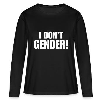 anti genre - T-shirt manches longues Premium bio Femme - noir - Devant - Julia (174cm)
