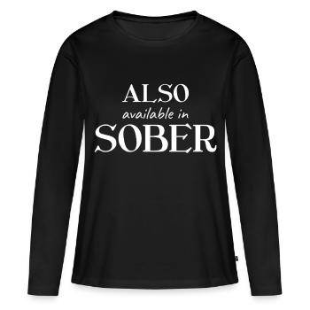 Aussi disponible en sobre - T-shirt manches longues Premium bio Femme - noir - Devant - Julia (174cm)