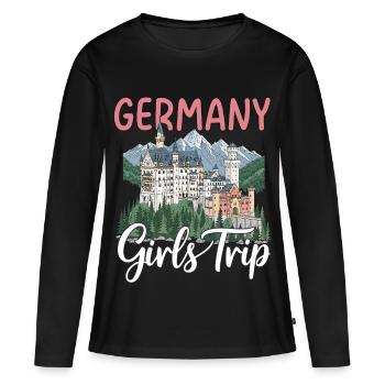 Germany Girls Trip Neuschwanstein Castle - Women's Premium Organic Long Sleeve Shirt - black - Front - Julia (174cm)