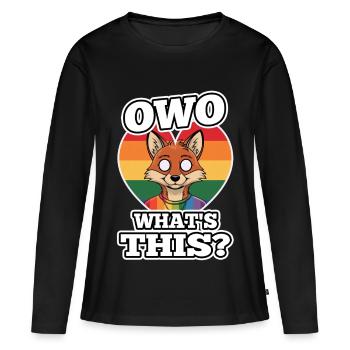 OwO What's This? - Frauen Premium Bio Langarmshirt - Schwarz - Vorne - Julia (174cm)
