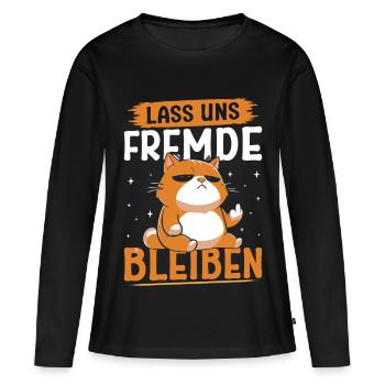 Majorque LET’S STAY STRANGERS Fun - T-shirt manches longues Premium bio Femme - noir - Devant - Julia (174cm)