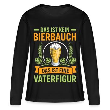 Bald Papa DAS IST KEIN BIERBAUCH DAS IST EINE - Frauen Premium Bio Langarmshirt - Schwarz - Vorne - Julia (174cm)