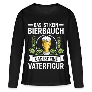 Bald Papa DAS IST KEIN BIERBAUCH DAS IST EINE - Frauen Premium Bio Langarmshirt - Schwarz - Vorne - Julia (174cm)