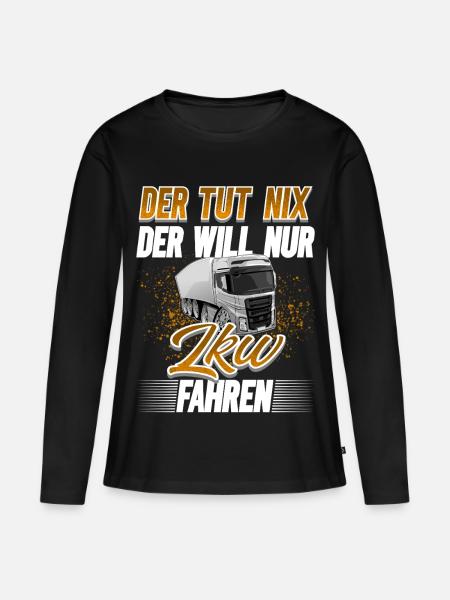 Lkw Fahrer - Frauen Premium Bio Langarmshirt - Schwarz