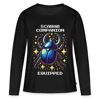 Scarabée équipé pour animaux de compagnie | Égypte - T-shirt manches longues Premium bio Femme - noir - Devant - Julia (174cm)