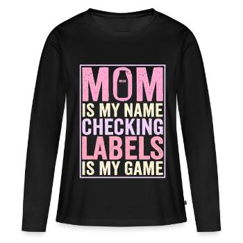 Laktoseintoleranz Laktoseintolerant Mutter - Frauen Premium Bio Langarmshirt - Schwarz - Vorne - Julia (174cm)