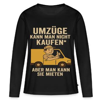 Umzüge: Man Kann Sie Mieten - Frauen Premium Bio Langarmshirt - Schwarz - Vorne - Julia (174cm)