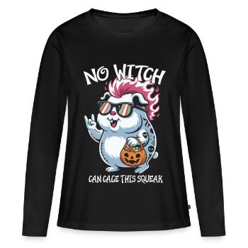 Hamster mit Sonnenbrillen Halloween Spaß - Frauen Premium Bio Langarmshirt - Schwarz - Vorne - Julia (174cm)