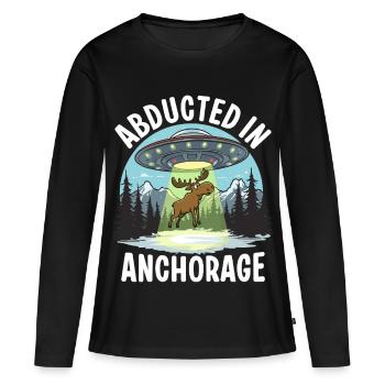 Kidnappé à Anchorage - T-shirt manches longues Premium bio Femme - noir - Devant - Julia (174cm)